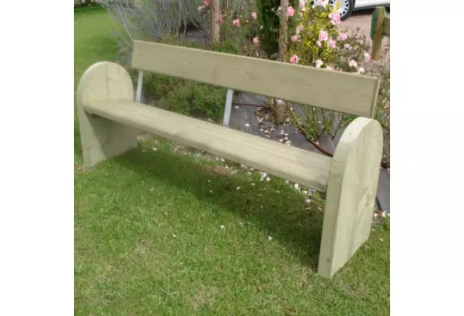 Banc en bois avec dossier