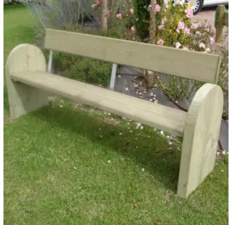 Banc en bois avec dossier