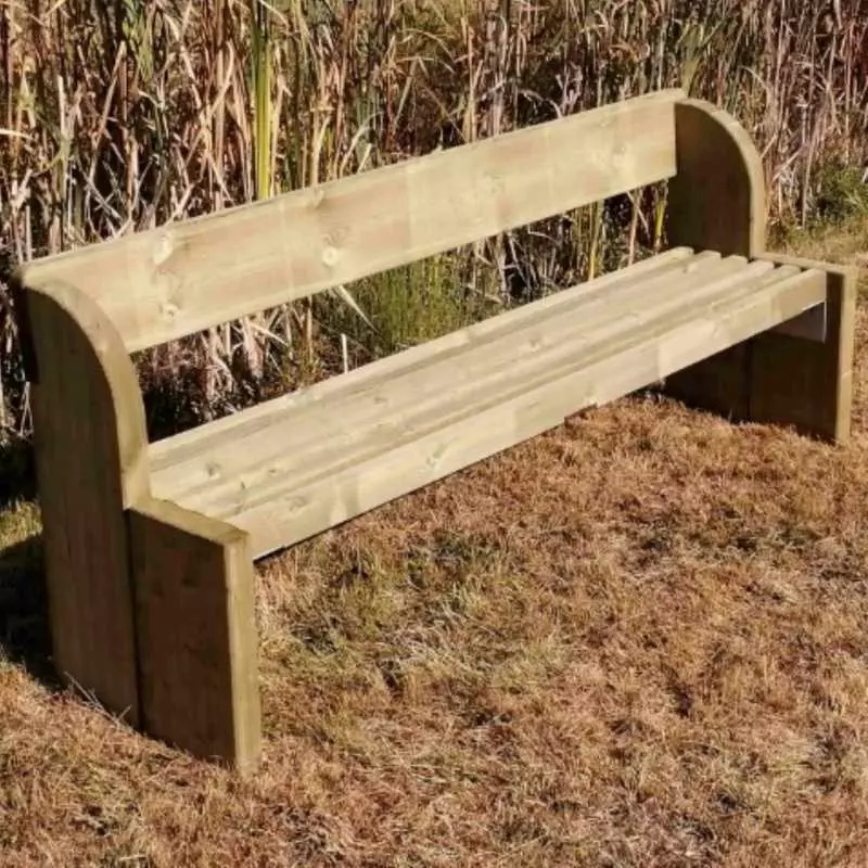 Banc avec dossier en bois