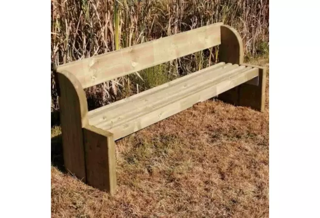 Banc avec dossier en bois