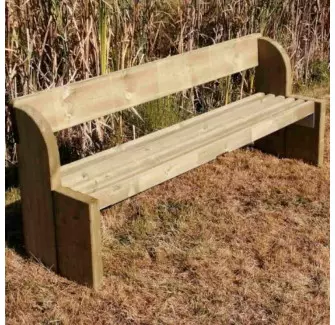 Banc avec dossier en bois