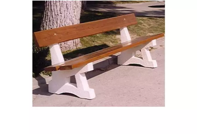 Banc extérieur en béton et bois Costa