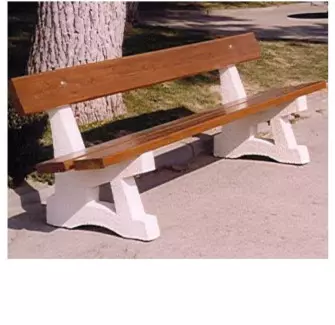 Banc extérieur en béton et bois Costa