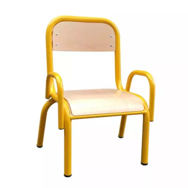 Chaise maternelle fixe jaune