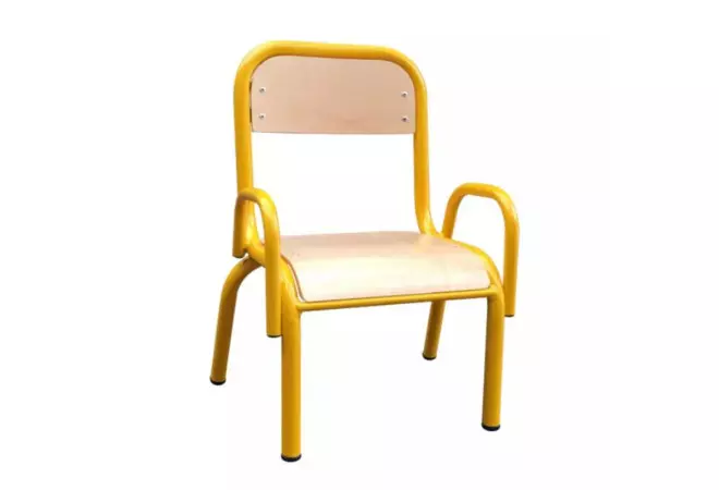 Chaise maternelle fixe jaune