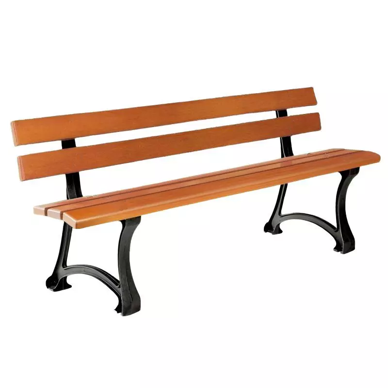 Banc bois exotique et fonte Colisée