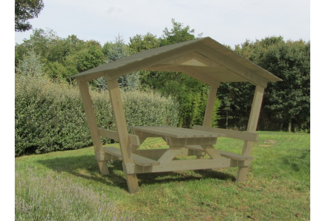 Table Pique Nique avec ombrière