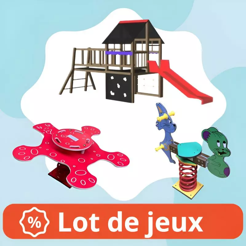 Lot aire de jeux extérieur Gymino