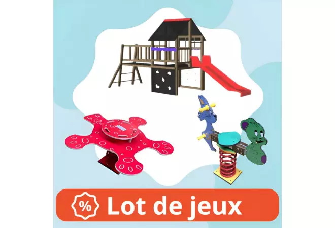 Lot aire de jeux extérieur Gymino