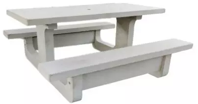 Mobilier béton : zoom sur la table pique-nique 3/4